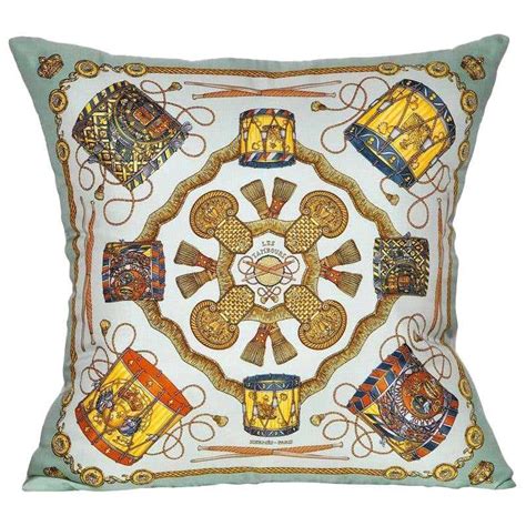 vintage hermes scarf pillows|vintage hermes pillows.